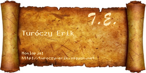 Turóczy Erik névjegykártya